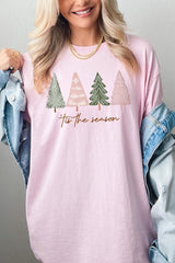5000-E3218 Rustic Christmas Trees Graphic Heavy Cotton Tee $9