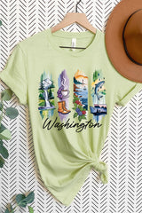 US3001P-E3061WA Washington State Brushstroke Graphic Plus Tee $16