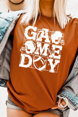 US3001P-E3073 Distressed Game Day Graphic Plus Tee $16