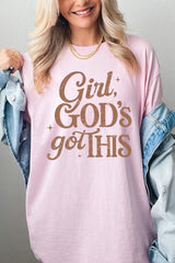 5000-E3102 Girl, Godu2019s Got This Graphic Heavy Cotton Tee $9