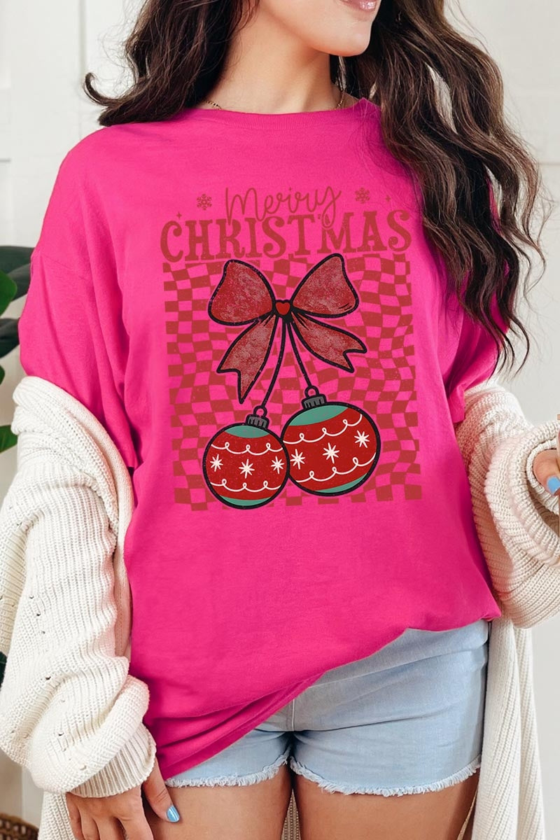 5000-E3196 Cherry Ornament Christmas Graphic Heavy Cotton Tee $9