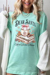 US3001-E3205 Dear Santa Books Graphic Tee $12.5