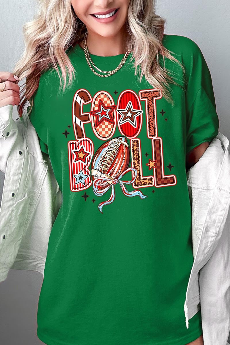 5000-E3053 Brushstroke Football Graphic Heavy Cotton Tee $9