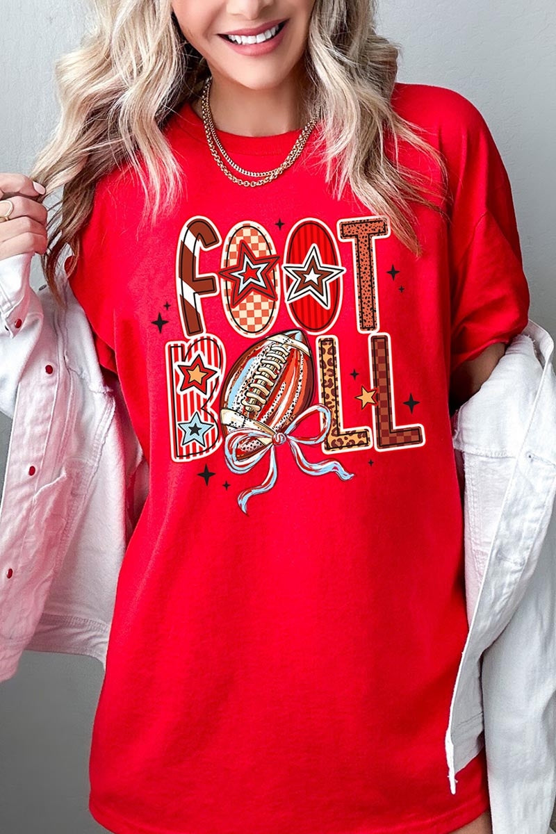 5000P-E3053 Brushstroke Football Graphic Plus Heavy Cotton Tee $12.75