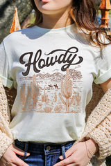 US3001-E3095 Howdy Desert Western Graphic Tee $12.5