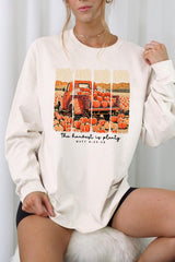 UL240-E3172 Harvest Is Plenty Graphic Long Sleeve Tee $13.75
