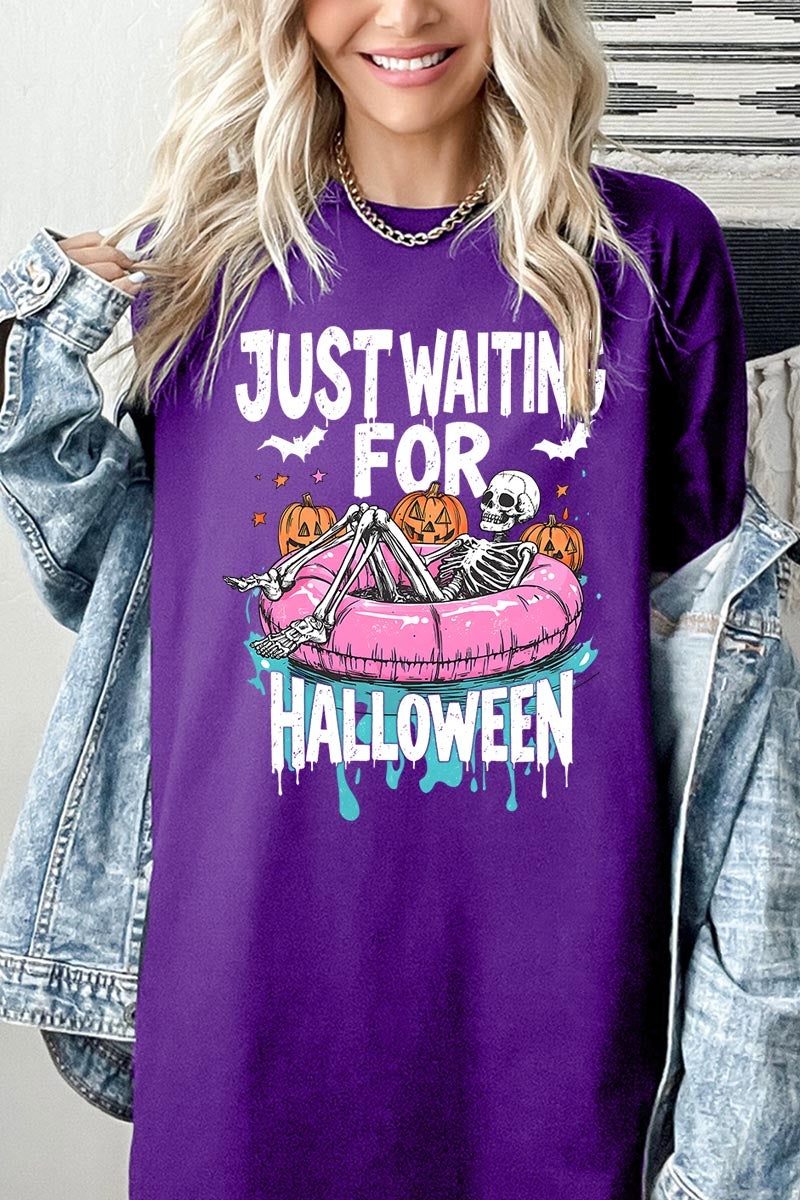 5000-E3138 Just Waiting For Halloween Heavy Cotton Tee $9