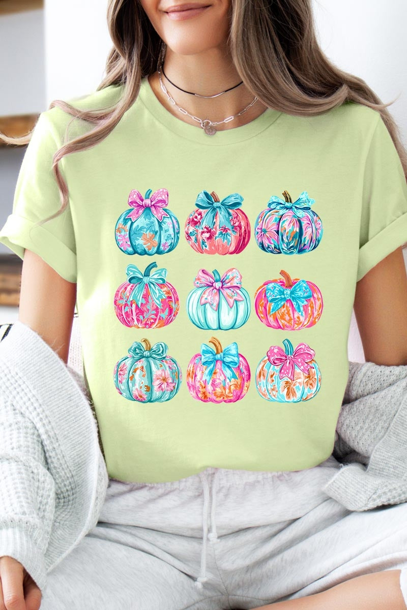 US3001-E3137 Coquette Pumpkin Graphic Tee $12.5