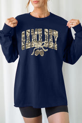UL240-E3131 Football Game Day Camo Graphic Long Sleeve Tee $13.75