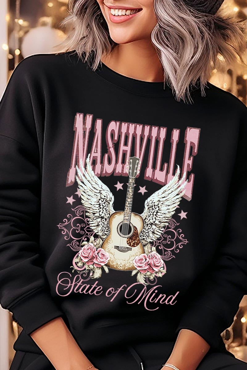 UL180-E3157 Nashville Rose Graphic Sweatshirt $20