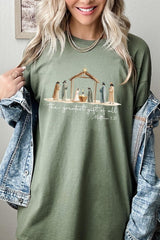 5000-E3183 Nativity Gift Graphic Heavy Cotton Tee $9