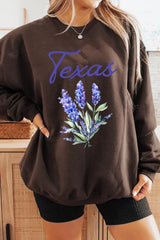 UL180-E3060 Texas Bluebonnet Graphic Sweatshirt $20