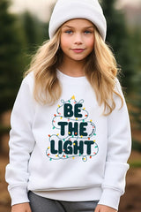 UL180B-E3202Z Be the Light Christmas Kids Graphic Sweatshirt $20