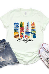 US3001P-E3061MI Michigan State Brushstroke Graphic Plus Tee $16