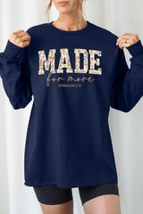 UL240-E3068 Made for More Faith Graphic Long Sleeve Tee $13.75