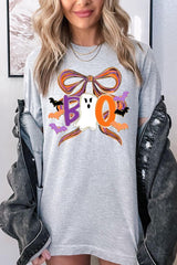 US3001P-E3120 Boo Brushstroke Bow Graphic Plus Tee $16