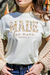 US3001-E3068 Made for More Faith Graphic Tee $12.5