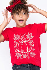 US3001Y-E3162Z Fall Pumpkin Kids Graphic Tee $11