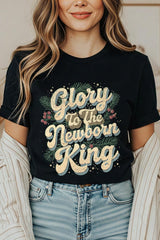 US3001P-E3220 Glory to the Newborn King Graphic Plus Tee $16