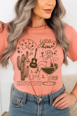 US3001P-E3097 Cowgirl Country Music Graphic Plus Tee $16