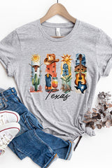 US3001P-E3061TX Texas State Brushstroke Graphic Plus Tee $16