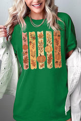 5000-E3110 Brushstroke Boho Fall Graphic Heavy Cotton Tee $9