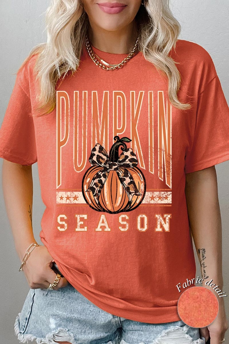 5000-E3145 Pumpkin Season Graphic Heavy Cotton Tee $9