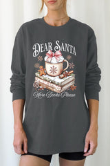 UL240-E3205 Dear Santa Books Graphic Long Sleeve Tee $13.75