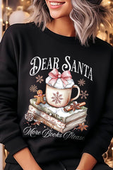 UL180P-E3205 Dear Santa Books Graphic Plus Sweatshirt $25