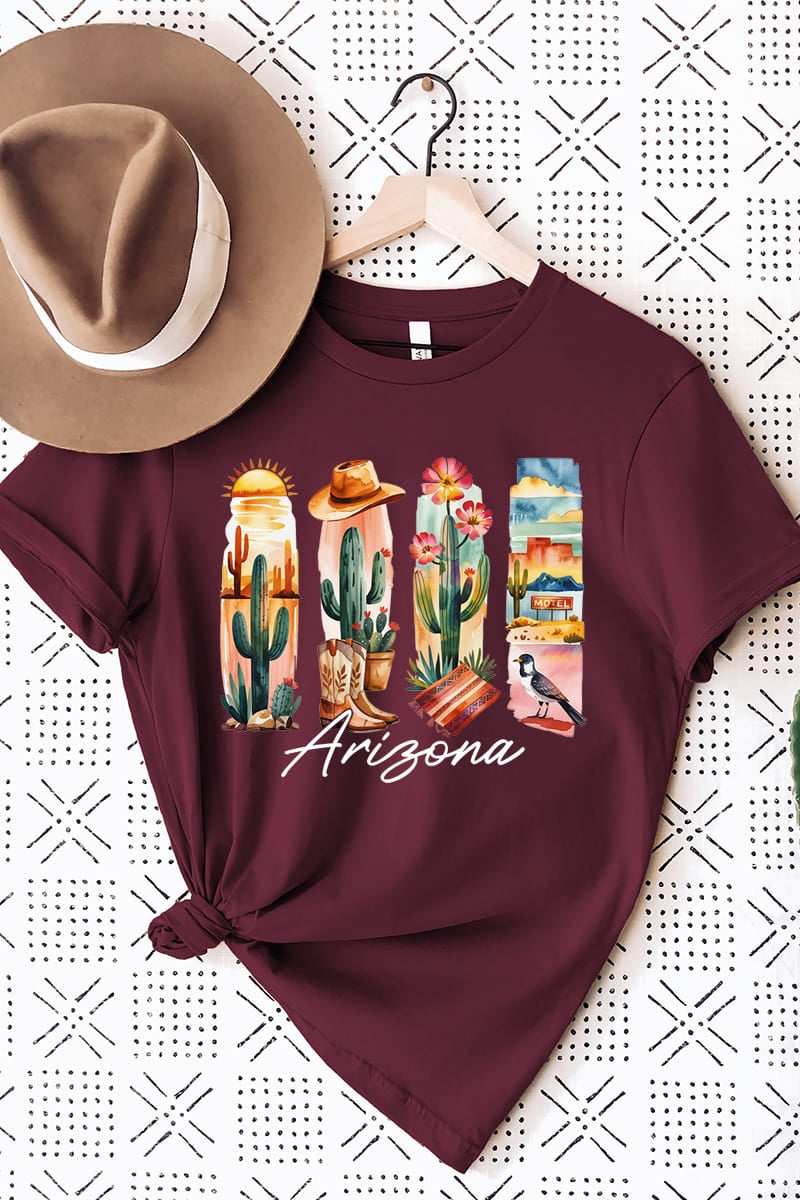 US3001P-E3061AZ Arizona State Brushstroke Graphic Plus Tee $16