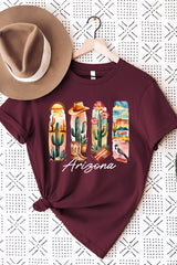 US3001-E3061AZ Arizona State Brushstroke Graphic Tee $12.5