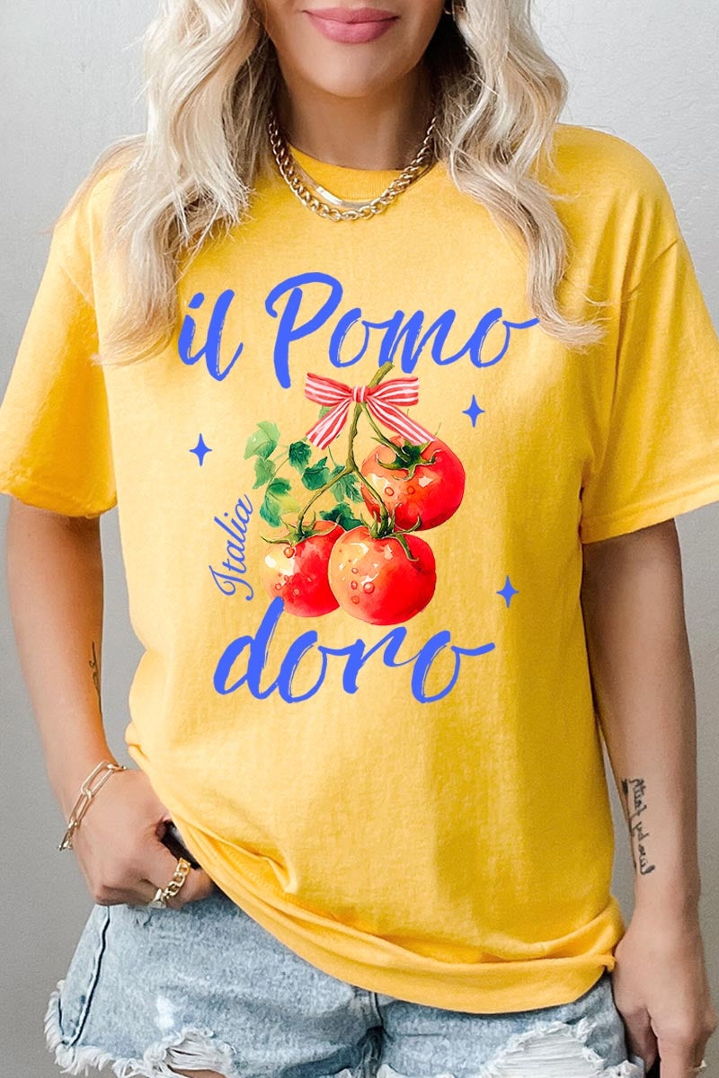 5000P-E3070 Il Pomodoro Tomato Graphic Plus Heavy Cotton Tee $12.75