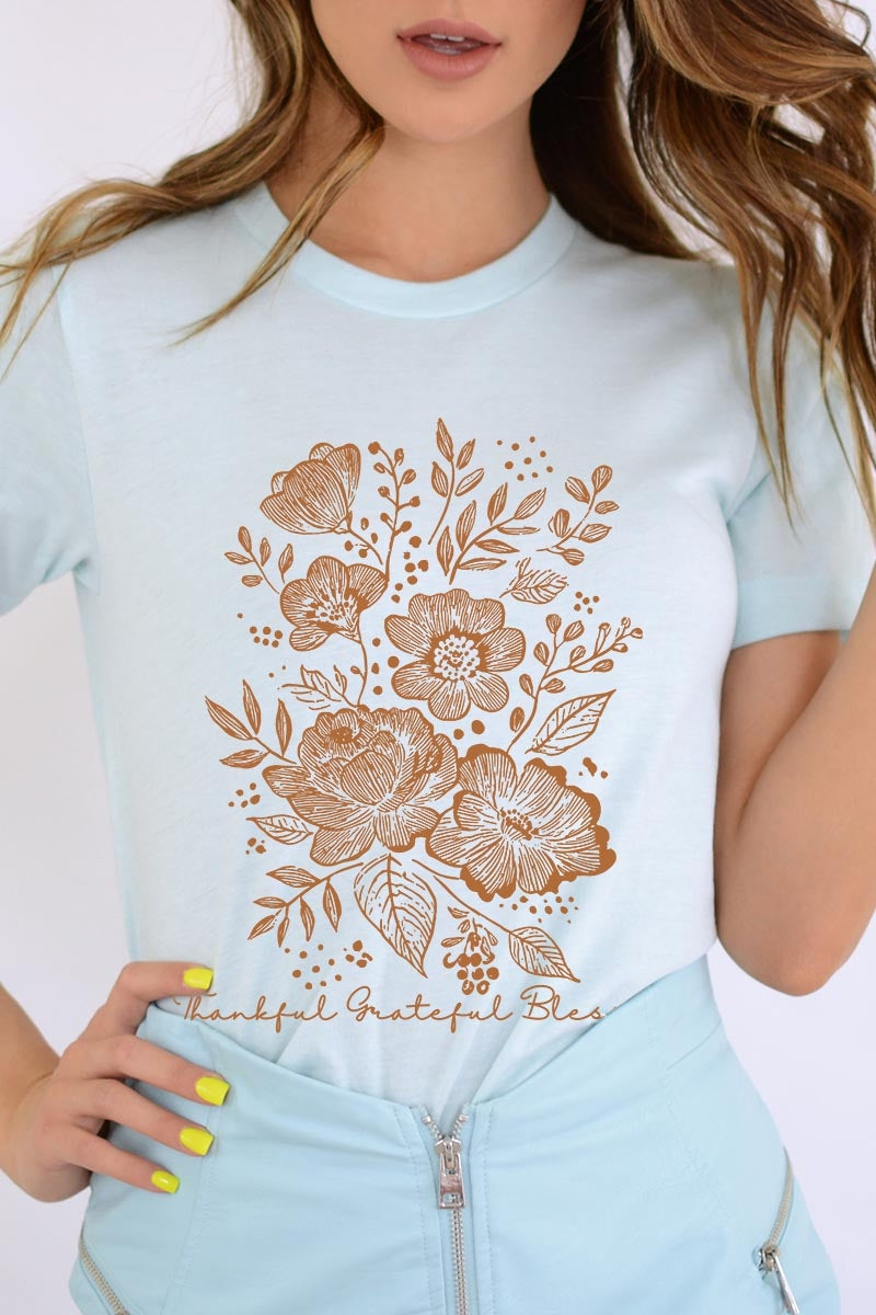 US3001P-E3155 Neutral Thanksgiving Graphic Plus Tee $16