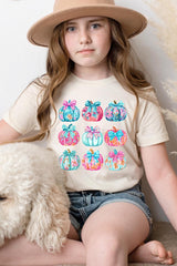 US3001Y-E3137Z Coquette Pumpkin Kids Graphic Tee $11
