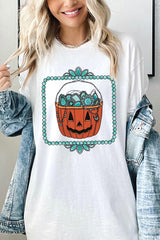 5000-E3140 Halloween turquoise pumpkin Heavy Cotton Tee $9
