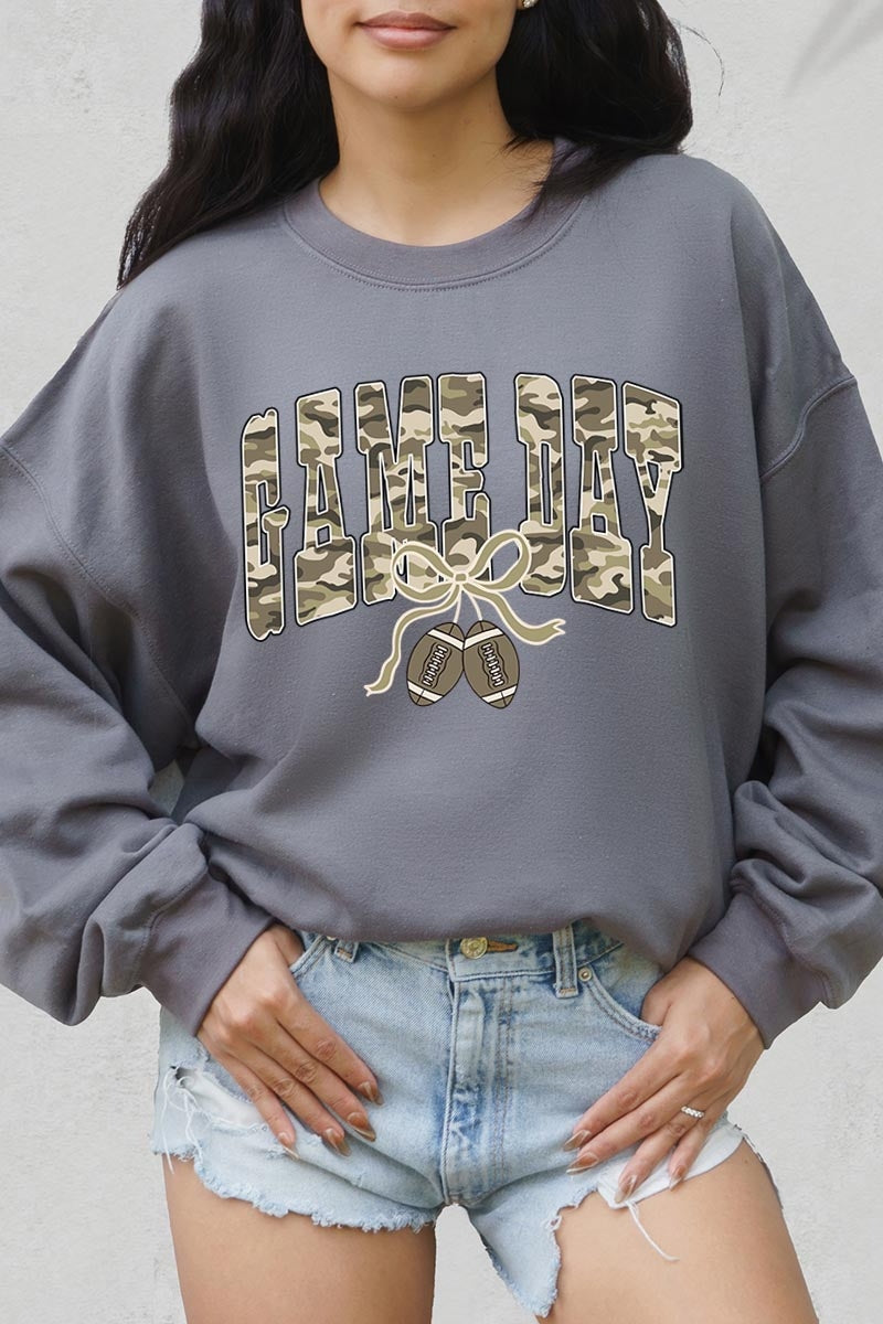 UL180-E3131 Football Game Day Camo Graphic Sweatshirt $20