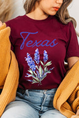 US3001P-E3060 Texas Bluebonnet Graphic Plus Tee $16