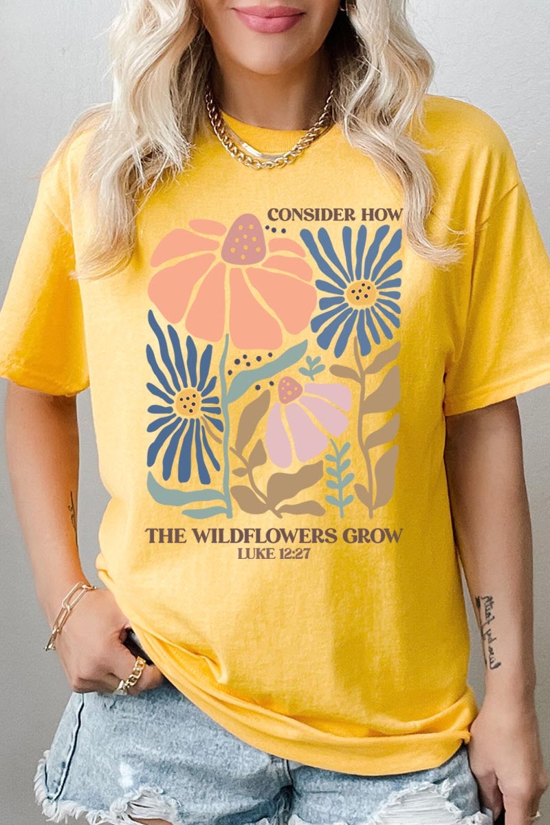 5000P-E3067 Consider the Wildflowers Graphic Plus Tee $12.75