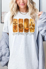 5000P-E3169 Give Thanks To The Lord Graphic Plus Heavy Cotton Tee $12.75