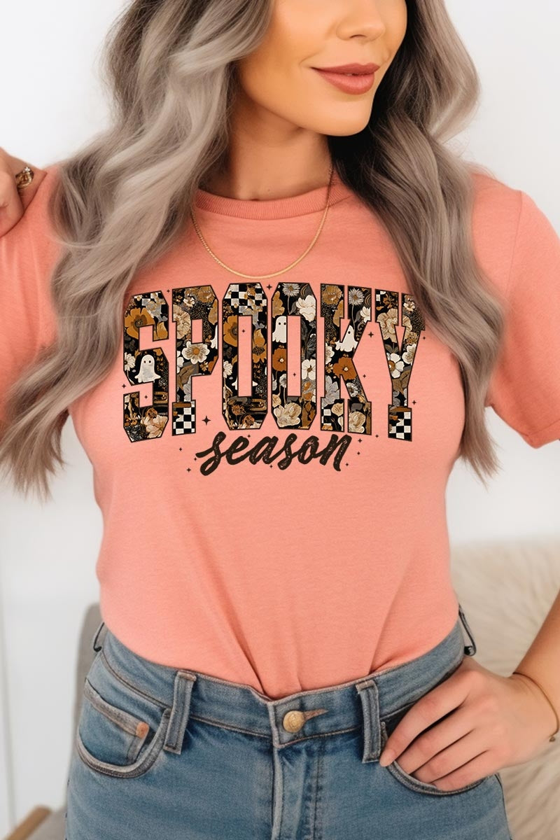 US3001-E3105 Spooky Season Halloween Graphic Tee $12.5