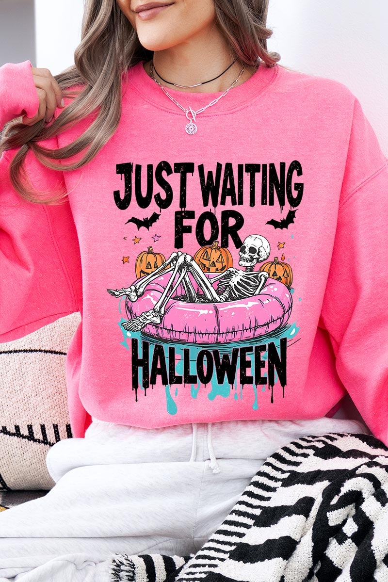 UL180P-E3138 Just Waiting For Halloween Graphic Plus Sweatshirt $25