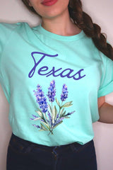 US3001P-E3060 Texas Bluebonnet Graphic Plus Tee $16