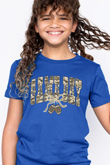 US3001Y-E3131Z Football Game Day Camo Kids Graphic Tee $11