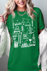 5000P-E3188 Ski Doodle Graphic Plus Heavy Cotton Tee $12.75