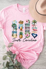 US3001-E3061SC South Carolina State Brushstroke Graphic Tee $12.5