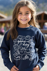 UL180B-E3081Z Football Doodles Kids Graphic Sweatshirt $20