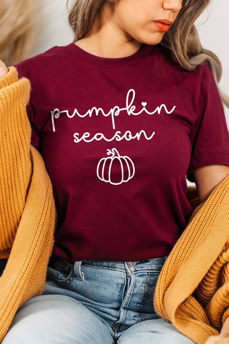 US3001P-E3152 Pumpkin Season Graphic Plus Tee $16