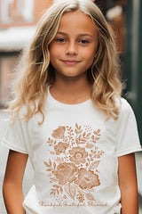 US3001Y-E3155Z Neutral Thanksgiving Kids Graphic Tee $11