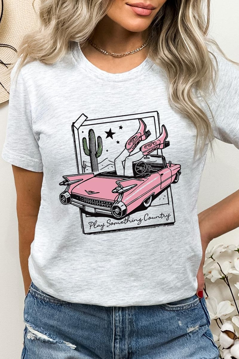US3001-E3098 Play Something Country Graphic Tee $12.5
