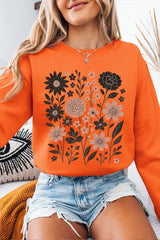 UL180P-E3178 Fall Floral Garden Graphic Plus Sweatshirt $25